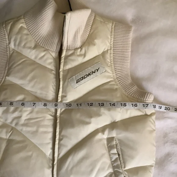 DKNY Ivory Down Feather Vest - Picture 11 of 13
